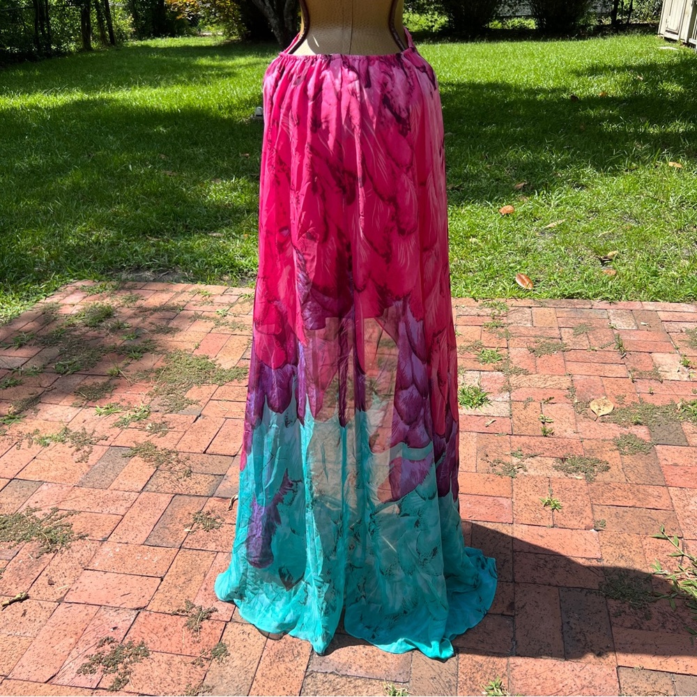 ‘Red Dress Boutique’ Multi-Color Feather Print Maxi Dress - Picture 13 of 16